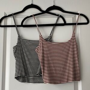 BP Striped Black and Brown Women's Tops